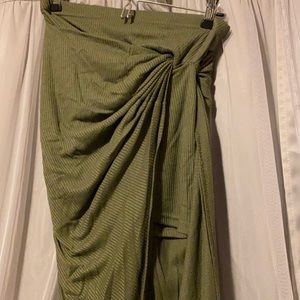 Army green skirt